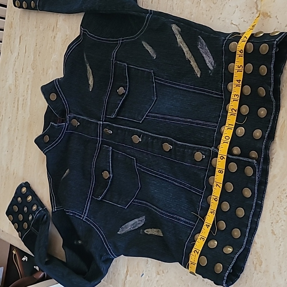 Vintage Denim Studded Jacket - Picture 10 of 16